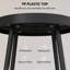 Petite table basse ronde pour l'extérieur avec plateau en plastique