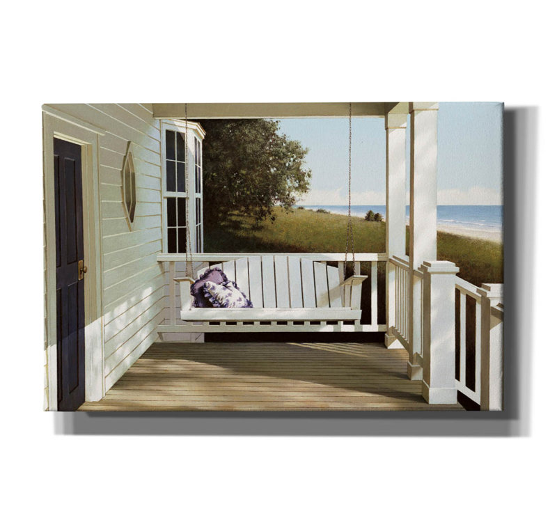 «Shore House» par Zhen-Huan Lu, art mural sur toile, H 12 po x l 18 po x P 0,75 po