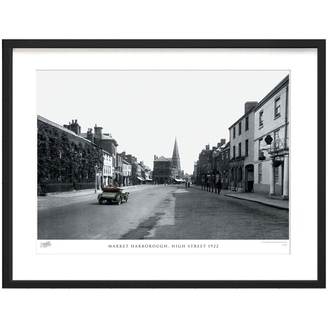 Gerahmtes Poster Market Harborough, Hauptstraße 1922