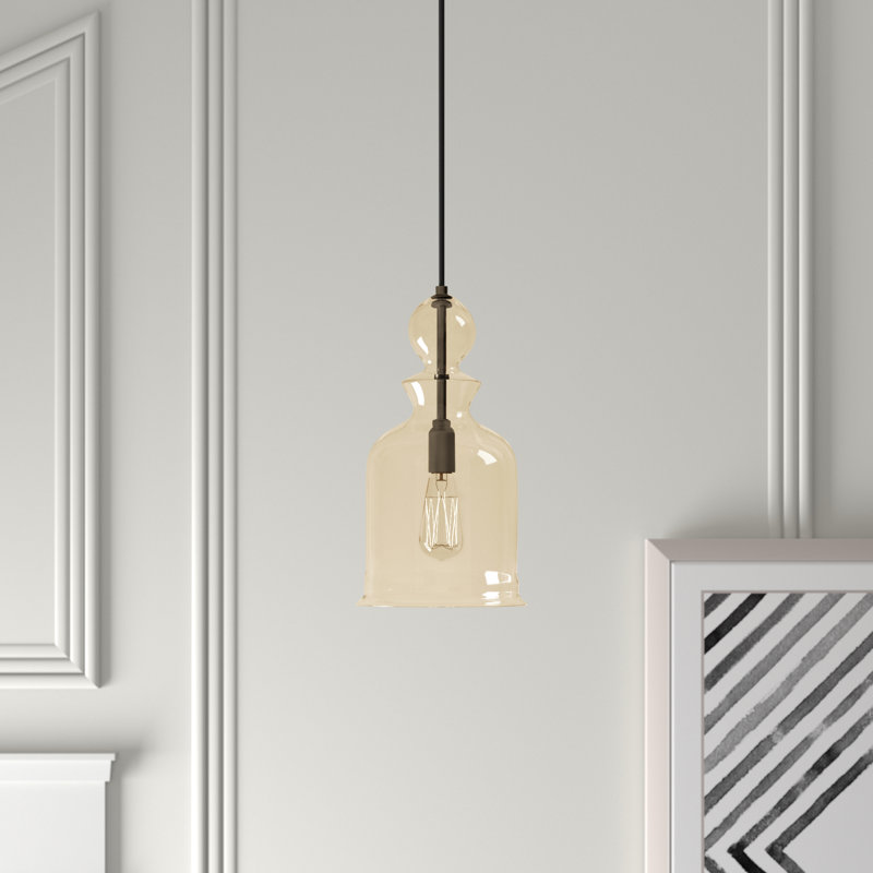 Tilman 1 - Light Single Pendant, Antique Bronze, Champagne