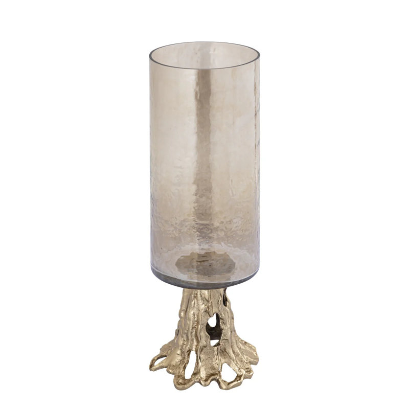 Glass Tealight Holder, 37cm H x 13cm W x 13cm D