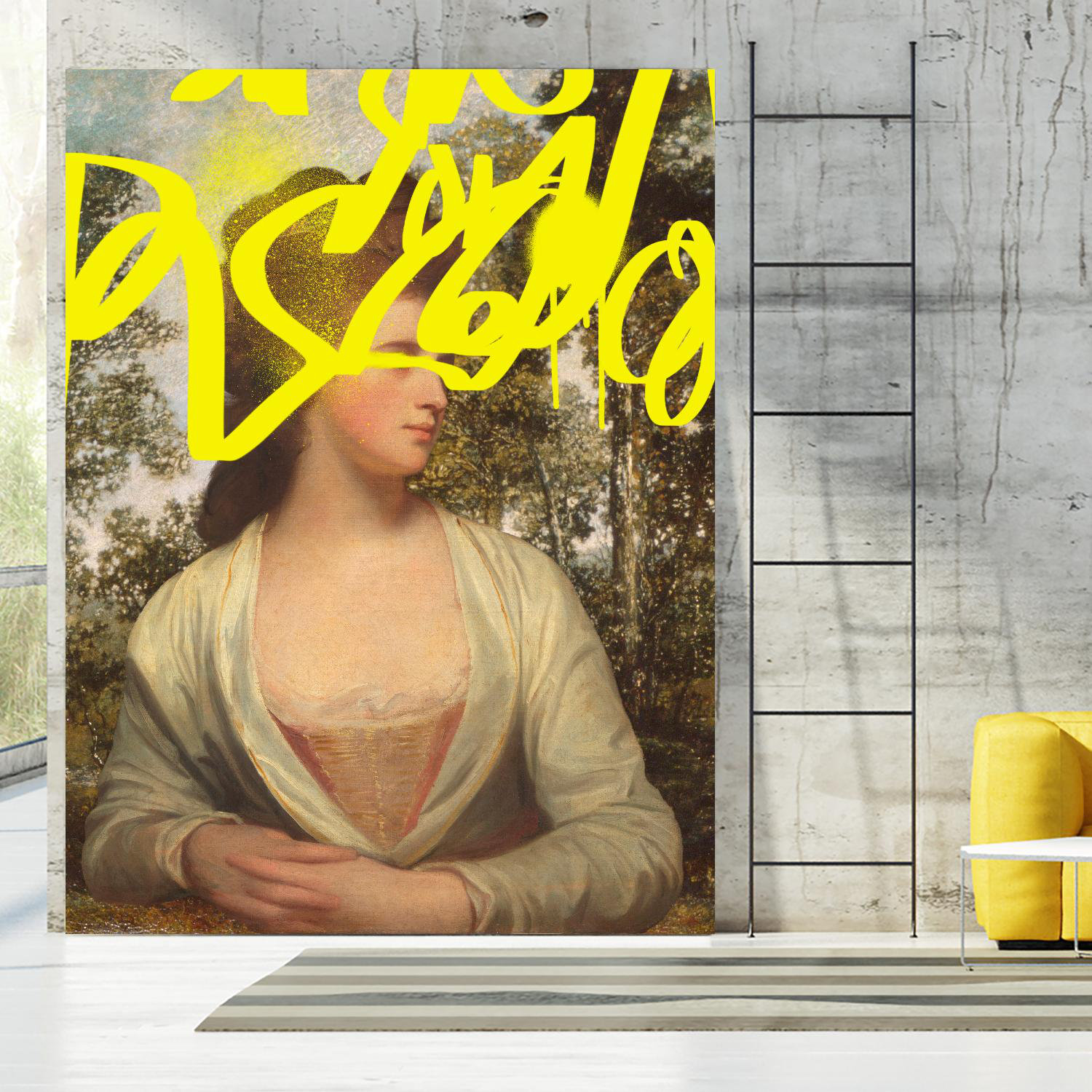 Clicart 'Concealed Portrait Iv' Fine Art Giant Canvas Print 72