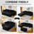 Boneless 108.1"Cloud Couch Sectional Modular Sofa.Comfy U Shape Boneless Couches for Living Room.Deep Seat Plush Corduroy Couch Sectional Memory Foam Floor Sofa-946273188