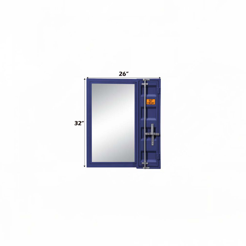 Miroir de salle de bain, Bleu