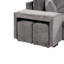 Canapé modulaire en L réversible de 104,5 po avec canapé-lit, chaise de rangement et 2 tabourets, fonction de canapé-lit gris anthracite-1393633256