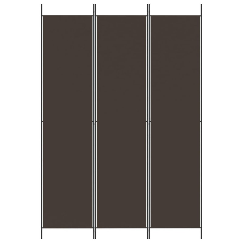 Kasimir Folding Room Divider, Brown, 220cm H x 150cm W, 3