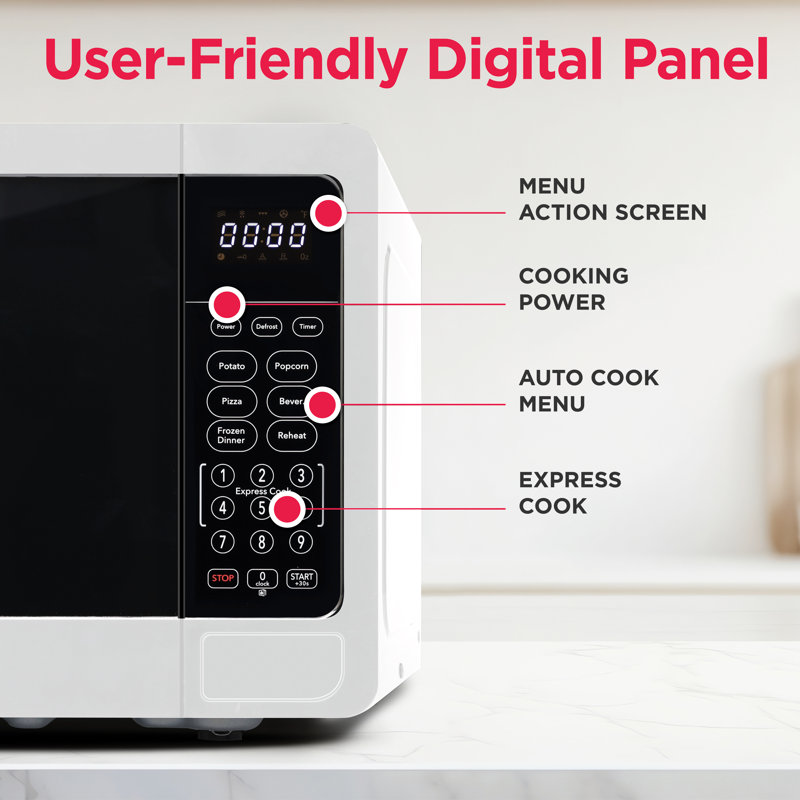 Frigidaire, 0.7 Cu. Ft. Countertop Microwave Oven, White