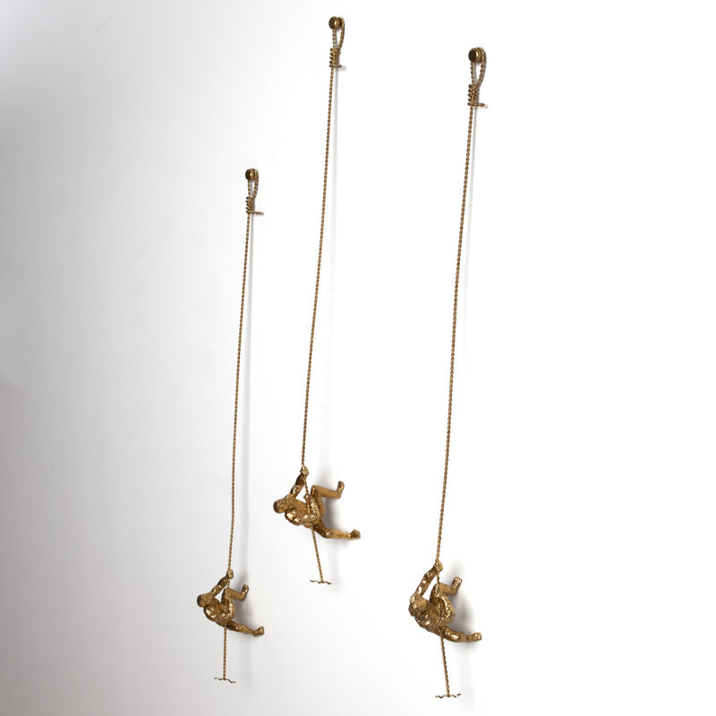 Climbing Man-Wall Mounted, Thai Gold Leaf