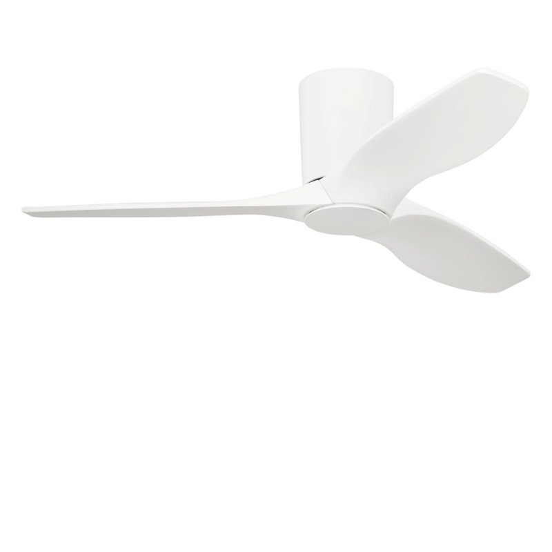 Seyra Smart Hugger LED Ceiling Fan, 44" Wide, Matte White, Matte White