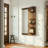 Full Length Mirror with Shelf and Hooks, Modern Wall Mirror & Storage Combo