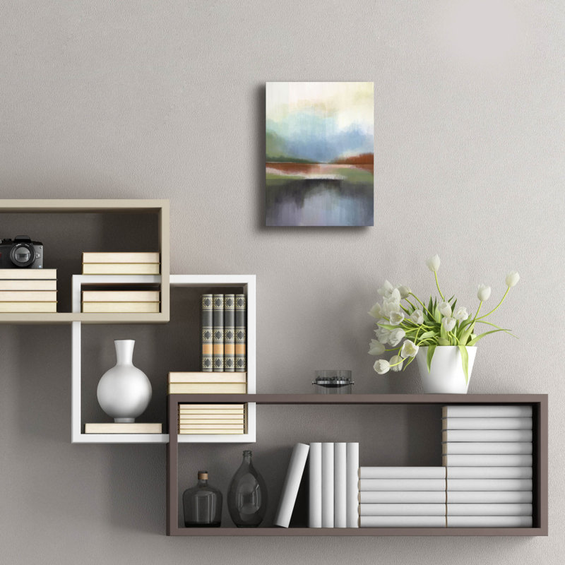 «Spring Lake 2» par Brittany Evans, art mural en verre acrylique, H 16 po x l 12 po x P 0,13 po