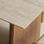 Ensembles de table de salle à manger épais en ardoise et en bois multi-couches.-108349379
