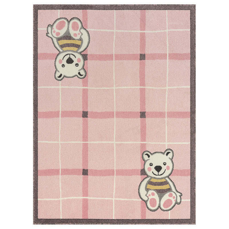 Tapis rose pour enfants Roffe, Rond 6 pi