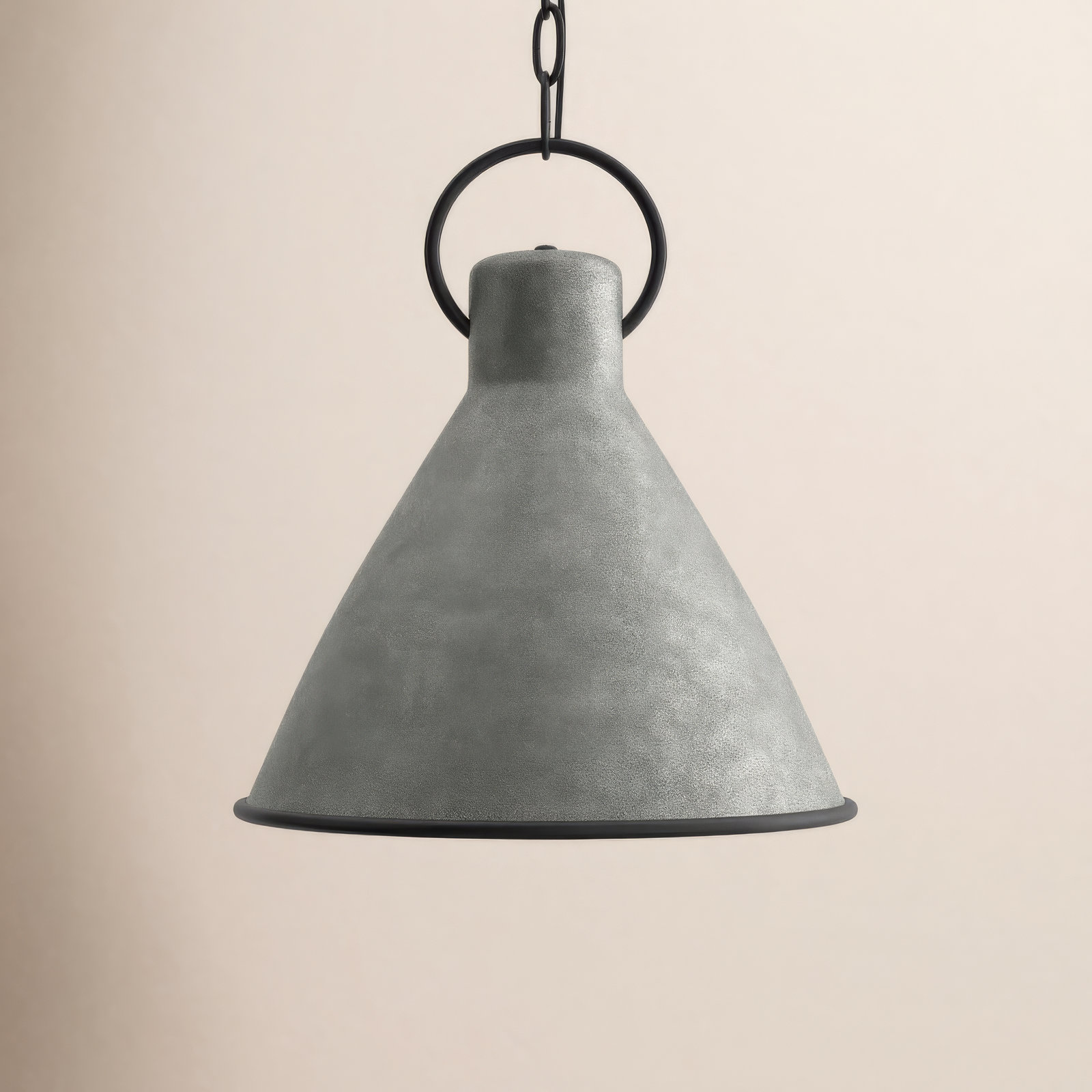 Amara Single Light Metal Dimmable Pendant, 15.5" H x 12.25" W x 12.25" D, Rustic Pewter