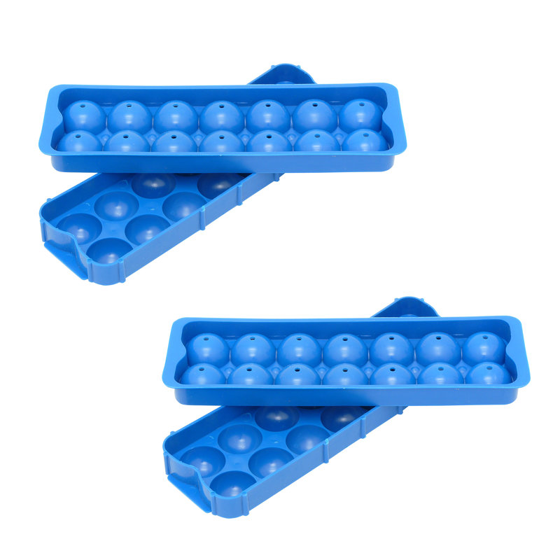 Petit plateau à boules de glace - ensemble de 2 - bleu, Bleu