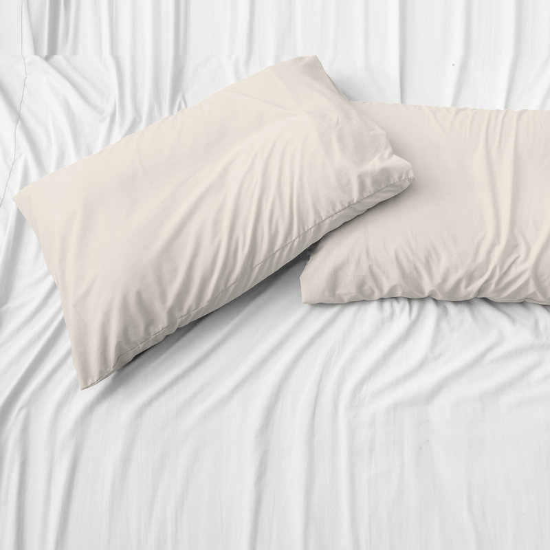 Hedvall 300TC 100% Organic Cotton Percale Pillowcases, Ivory