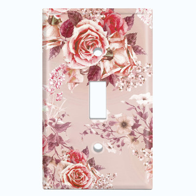 Patterned 1 - Gang Toggle Light Switch Standard Wall Plate