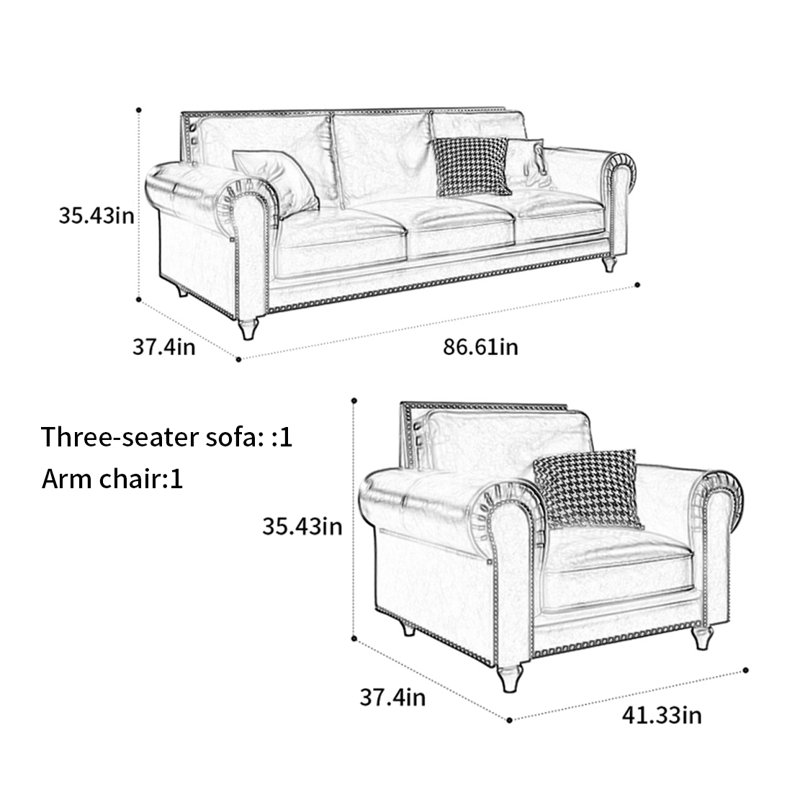 American retro - style sofa