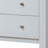 Elegant White Transitional Media Chest