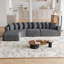 Ensemble de canapé modulaire confortable en forme de L modulaire avec dix coussins pour se détendre dans le salon-1266236594