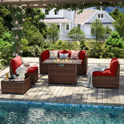 Waldman 4 - Person Outdoor Seating Group with Cushions