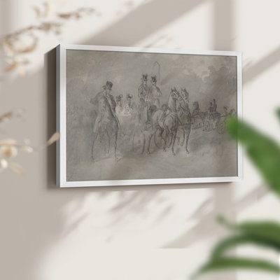 Vintage Sketch Work-XXII -Framed Print - Restickable