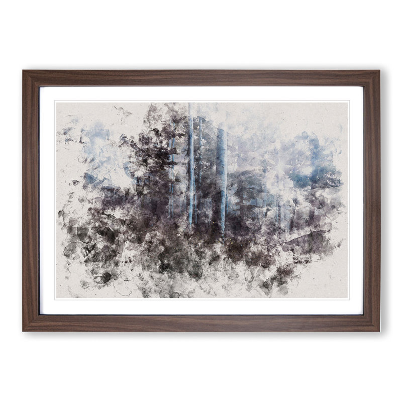 Forest View Vol.1 - Picture Frame Painting, 48cm H x 65cm W x 2cm D, Walnut