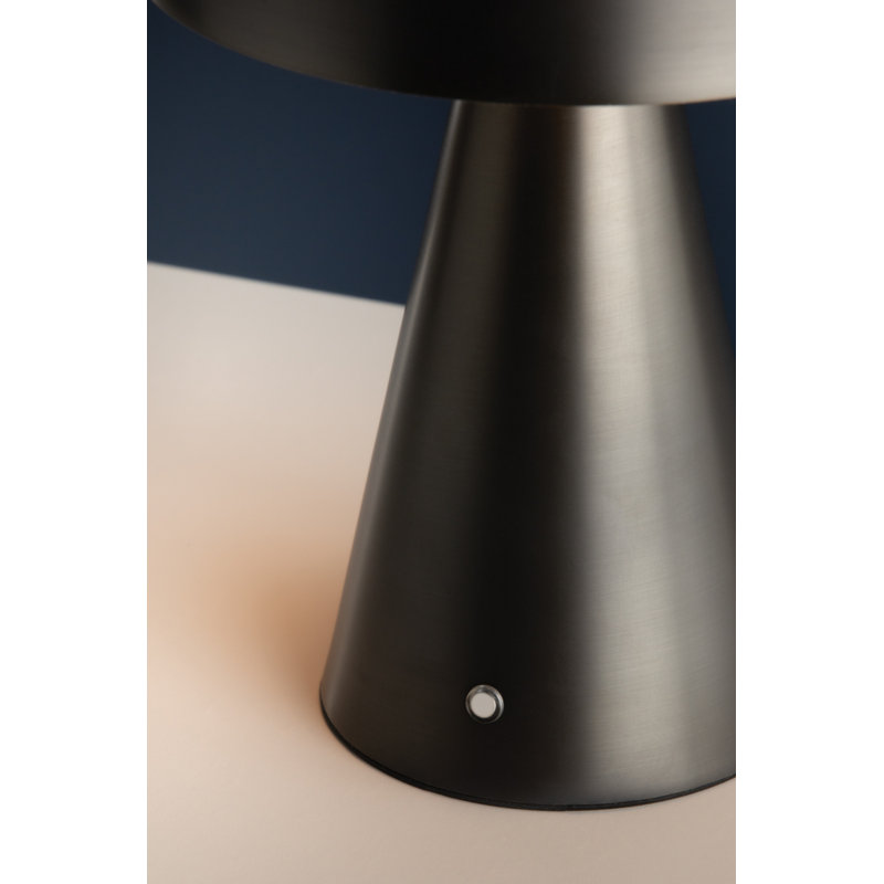 HOPKINTON Rechargeable Table Lamp, Black, Black