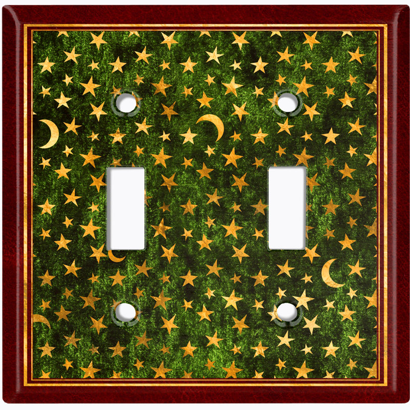 Plaque murale à 2 interrupteurs à bascule Star Night
