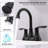 Bathroom Faucet With Pop-Up Drain & Supply Hoses 2-Handle 360 Degree High Arc Swivel Spout Centerset 6 Inch Vanity Sink Faucet-118546131