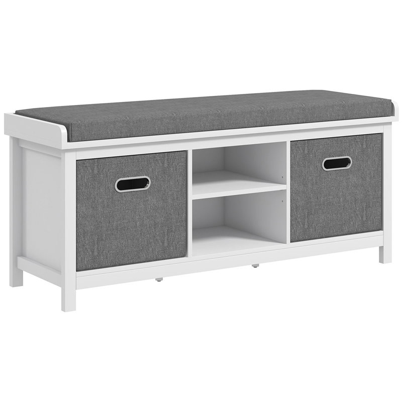 Kasean Linen Upholstered Storage Bench,wood