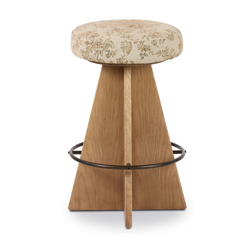 Tabouret pivotant Vega, Brun, Fleurs naturelles de Fallingbrook, Tabouret de comptoir (siège d'une hauteur de 27,7