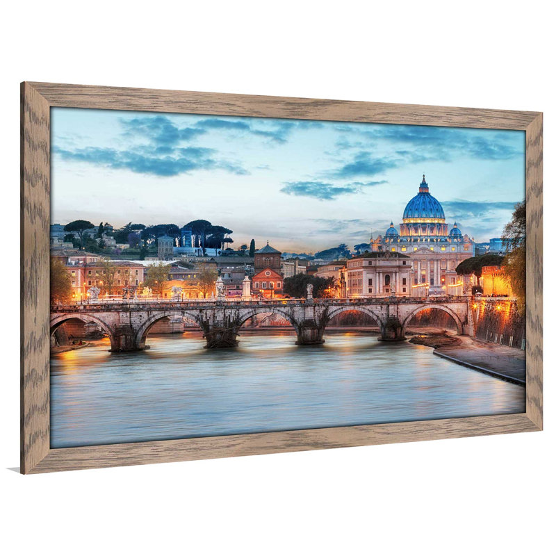 «Rome I», reproduction de photo encadrée, H 21,5 po x l 27,5 po x P 0,75 po, Cadre taupe délavé