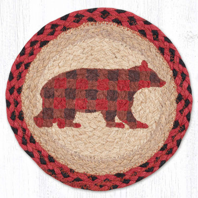  Tapis de table rond en jute tressé naturel Bar Harbor