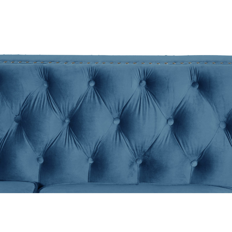 Velvet Armchair, Navy Blue Velvet