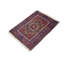 Tapis rouge en laine noué à la main de conception unique 1 pi 10 po x 2 pi 7 po années 1980 Fernandeo
