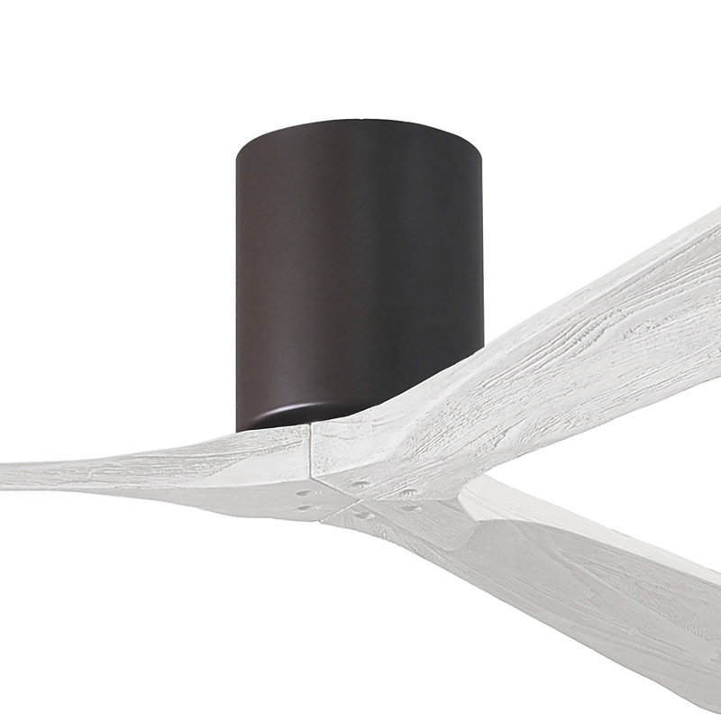 Ventilateur de plafond à 3 pales Olivier, Bronze texturé, Blanc mat, 60"