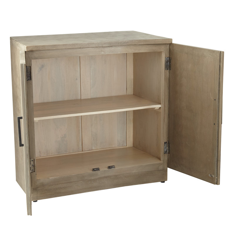 Luanda Rustic Wood Accent Cabinet