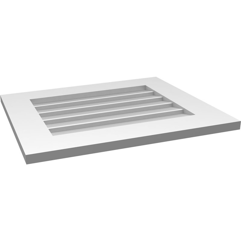 Vent à pignon rectangulaire en uréthane non-fonctionnel, H 20 po x l 24 po x P 1 po
