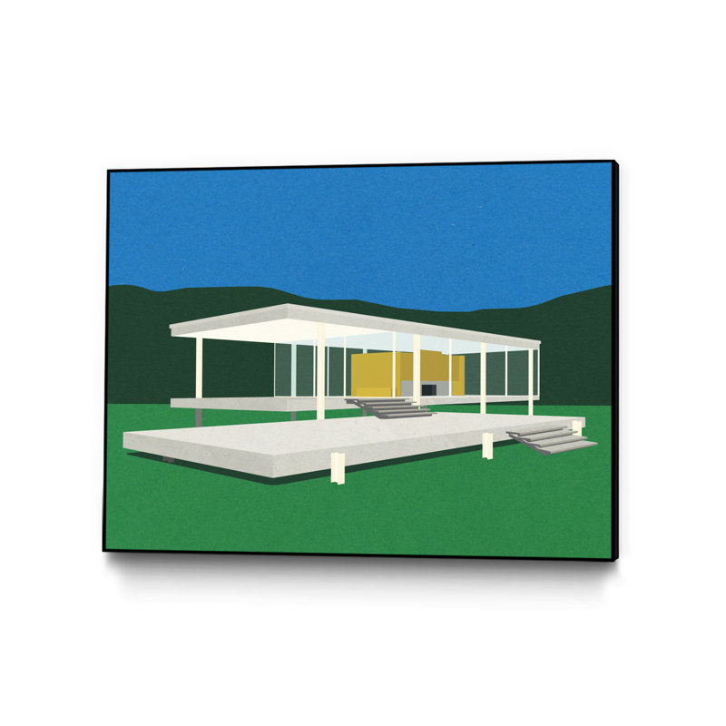«Ludwig Mies Van Der Rohe Farnsworth House», toile encadrée, H 24 po x l 32 po