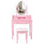 Ensemble de coiffeuse Â« Princess Â» avec miroir Ã©clairÃ© par DEL, meuble de rangement Ã  4 tiroirs et tabouret rembourrÃ© pour chambre de fille-1435718632