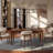 63" American Classic Dining Table, Walnut Finish Wood Top with Solid Wood Roman Column Legs, Seats 6-1542028867