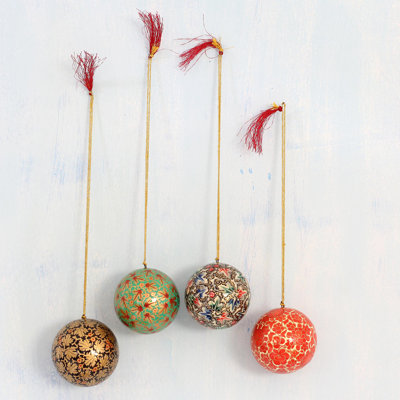 Handmade Paper Plants & Flowers Ball Ornament