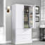 Rangement de salle de bain haut Coston avec 2 tiroirs, une tablette réglable et des tablettes de porte-2062072425