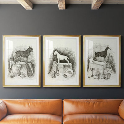 A Gentleman I  -Custom Framed  Premium Print W Matt - 3 Pieces