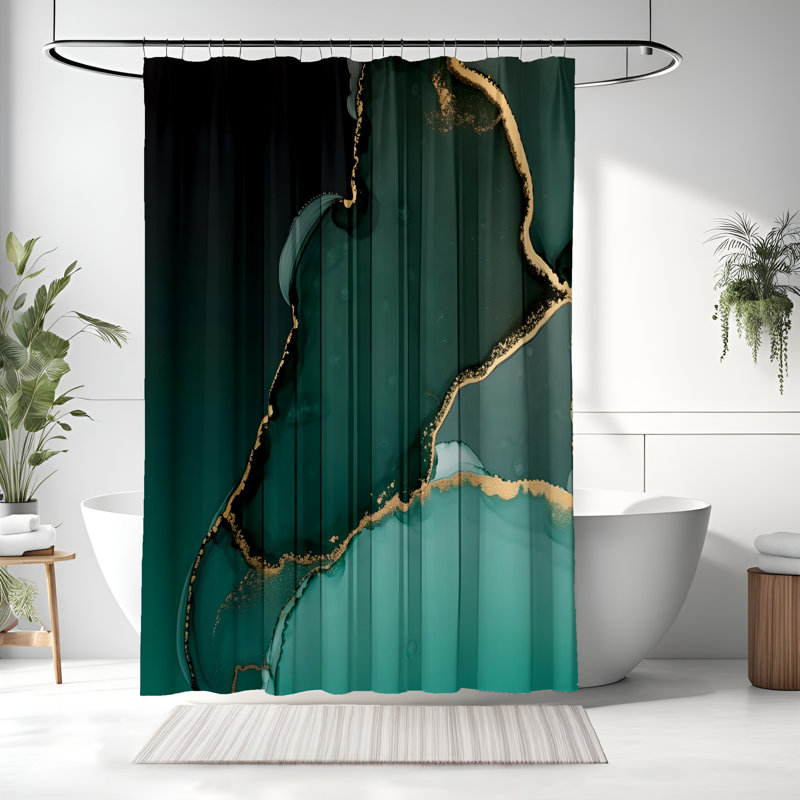 Mathys Abstract Shower Curtain, 72"H x 70"W