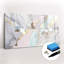 Magnetic Memo Board Whiteboard - 120 x 60 cm - With Marker and Magnets - Marble pattern