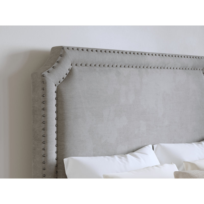 Roeder Upholstered Headboard, Gray, Full