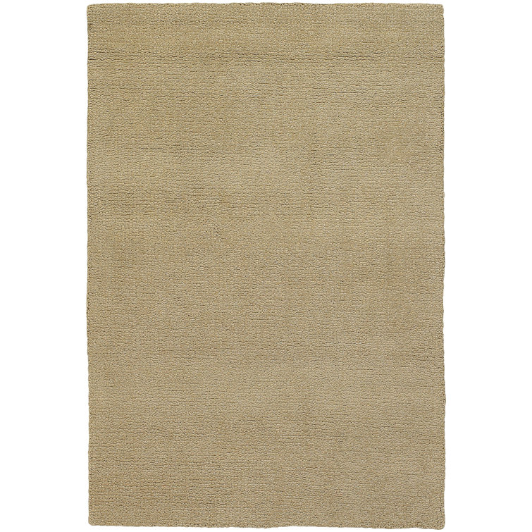 Lansvale Handmade Braided Wool Beige Area Rug