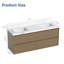 Meuble-lavabo double 60 po avec comptoir en quartz blanc et lavabos-131251310